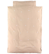 Filibabba Bedding - Junior - Warm Grey/Embroidered The whale Chr