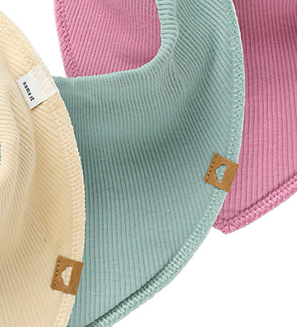 Name It Teething Bib - Rib - NbfYvettesolla - 3-Pack - Mauve Orc