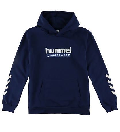 Hummel Hoodie - hmlJr Logo Hoodie - Dress Blue
