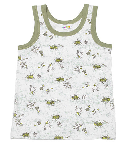 Joha Undershirt - Bamboo - Off White w. Print