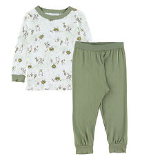 Joha Pyjama Set - 2 Parts - Bamboo - Off White w. Print
