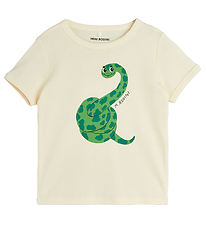 Mini Rodini T-skjorte - Snake Opp - Offwhite