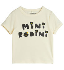 Mini Rodini T-skjorte - Katter - Offwhite