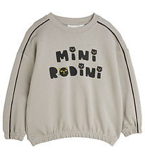 Mini Rodini Peysa - Kettir - Grey