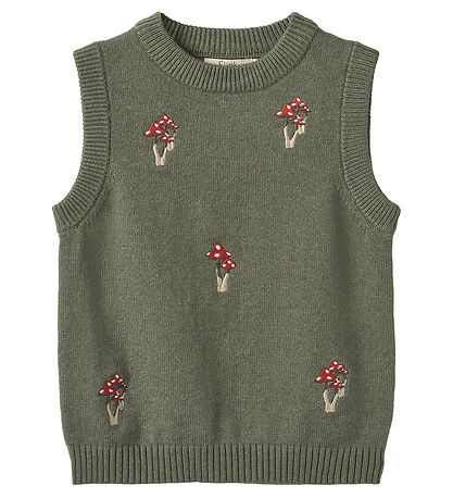Fliink Waistcoat - Knitted - Benna Mushroom - Beetle