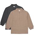 Minymo Sweatshirts - 2-Pack - Half Zip - Fossil