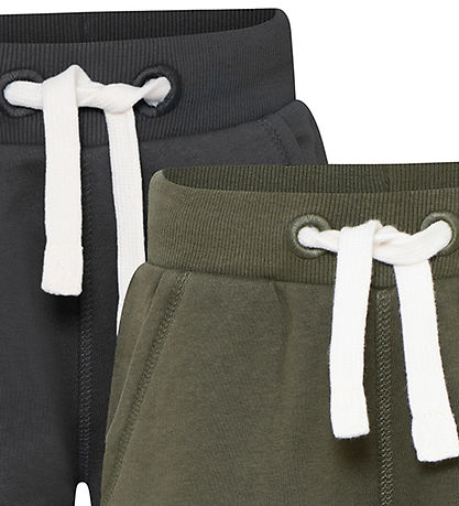 Minymo Sweat Shorts - 2-Pack - Beetle