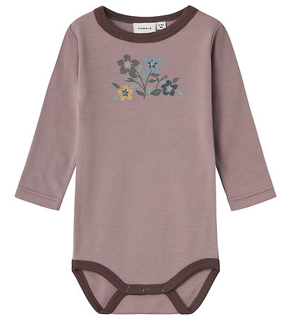 Name It Bodysuit L/æ - Wool - NbfWillow - Purple Dove