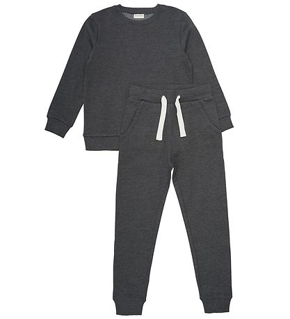 Minymo Sweat Set - Dark Grey Melange