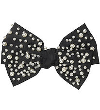 DAY ET Hair Clip - Pearl Bead Hair Bow - 20x11.5 cm - Black