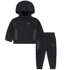 Nike Sweatset - Tech - Cardigan/Jogginghosen - Schwarz