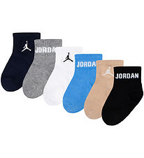 Jordan Ankle Socks - 6-Pack - Blue/Grey/Beige/White/Black