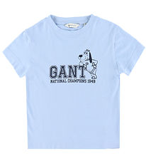 GANT T-skjorte - Dog Trykk - Fersk Blue