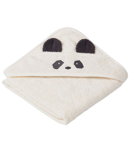 Liewood Barnahandklæði - 100x100 cm - Augusta - Panda Fílabeinsh