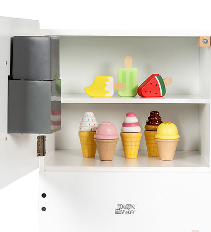 MaMaMeMo Refrigerator/Freezer w. Ice maker - White