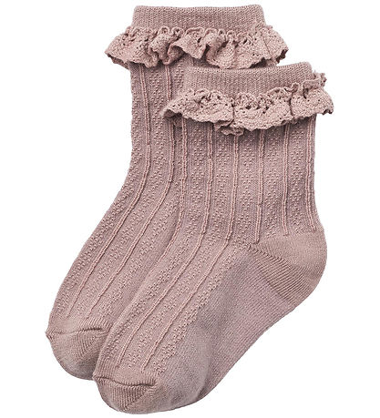 Wheat Socks - 2-Pack - Wool - Lace stocking - Nora - Shadow Bro