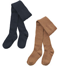 Wheat Tights - 2-Pack - Wool - Noos - Navy