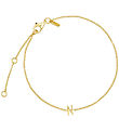 Design Letters Bracelet - N - 18K Gold Plated