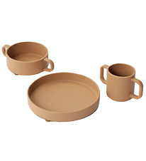 Everleigh & Me Middagsset - Silikon - 3 Delar - Rust