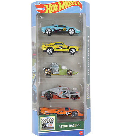 Hot Wheels Autos - 5er-Pack - Retro Rennfahrer
