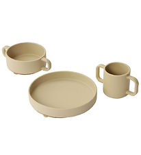 Everleigh & Me Middagsset - Silikon - 3 Delar - Clay