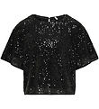 Kids Only T-shirt - KogFransa - Black w. Sequins