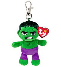 Ty Keychain w. Soft Toy - Beanie Babies - 10 cm - Marvel Hulk