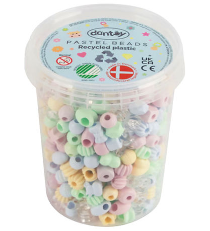 Dantoy Beads - 520 pcs - Pastel Recycling