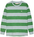 Calvin Klein Blouse - Striped Relaxed - Keepsake Blue/Green Stri