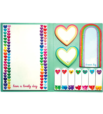 Ooly Sticky Notes Book - Side Notes - Rainbow Hearts