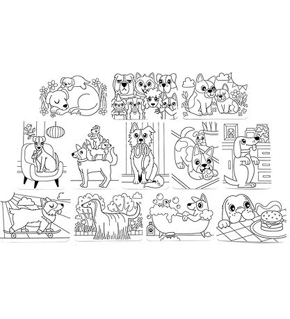 Ooly Coloring sheet - Undercover Art - 12 pcs - Dog Days