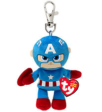 Ty Nyckelring m. Gosedjur - Beanie Bebisar - 10 cm - Marvel Kapt