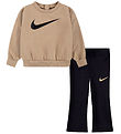 Nike Sweat Set - Sweatshirt/Leggings - Brown/Black