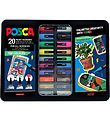 Posca Markers w. Metal box - 20 pcs - Pop Colours