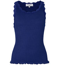 Rosemunde Top -RkBeathe - Rib - Sodalite Blue w. Lace