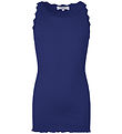 Rosemunde Top - Long - Beatha - Rib - Sodalite Blue w. Lace