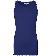 Rosemunde Top - Long - Beatha - Rib - Sodalite Blue w. Lace