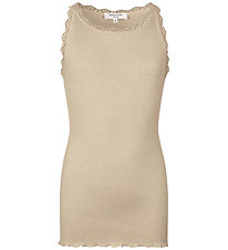 Rosemunde Top - Long - Beathe - Rib - Silver Lining w. Lace