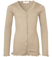 Rosemunde Cardigan - RKBeatha - Rib - Silver Lining w. Lace