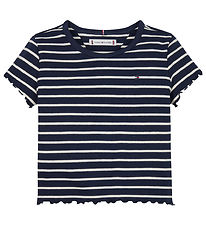 Tommy Hilfiger T-Shirt - Rib - Blue Basis White Stripe