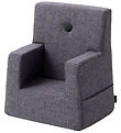 by KlipKlap Armchair - Kids Chair - 50x43x33 cm - Blue Grey w. G