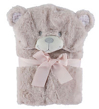 Nørgaard Madsens Blanket w. Teddy bear head - 75x95 cm - Beige