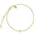 Design Letters Bracelet - W - 18K Gold Plated