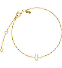 Design Letters Armband - U - 18K verguld