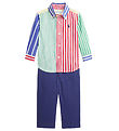Polo Ralph Lauren Shirt/Trousers - Navy/Multicolour w. Stripes