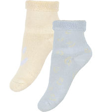 Molo Socks - Bamboo - 2-Pack - Nodda - Skywriting/Beige