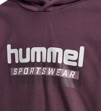 Hummel Hoodie - hmlTukas - Huckleberry w. Print