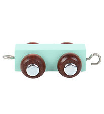 Kinder and Kids Alphabet Train - Trailer - Wood - Arctic Blue