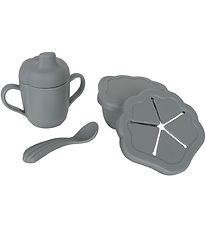 Konges Sløjd Dinner Set - Silicone - 3 Parts - Light Blue