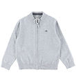 GANT Cardigan - Shield Cotton Zip - Knitted - Light Grey Melange